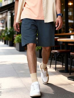 Bewakoof - Men's Navy Blue Oversized Shorts