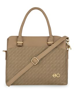 E2O - Classy Textured Brown Satchel Handbag for Women's