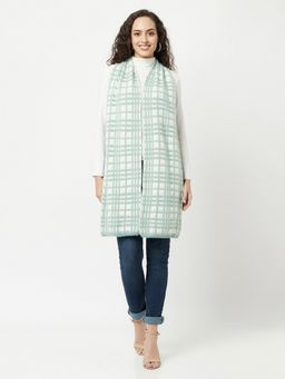 KnitStudio - Green Checked Knitted Muffler