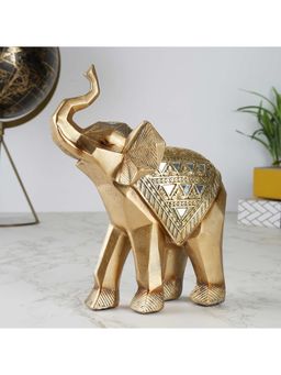 HomeTown - Miraya Polyresin Figures And Sculptures-1 In Gold Colour