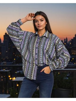 Style Quotient - Women Multi-Color Printed Oversize Shirt