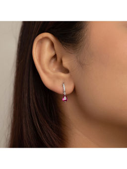 RACHIVA - 925 Silver Cz Hoop Drop Earrings for Women