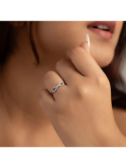RACHIVA - 925 Silver Cz Infinity Ring Women