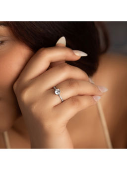RACHIVA - 925 Silver Cz Classic Solitaire Ring Women