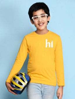 Nusyl - Boys Hi Printed Yellow T-shirt