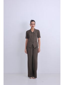 Jaey - Women Business Chic Green and Tie Co-Ord Set