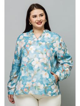 PURYS PLUS - Classic Linen Aqua Top