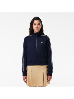 Lacoste - Paris Zip-Up Interlock Pique Blue Sweatshirt