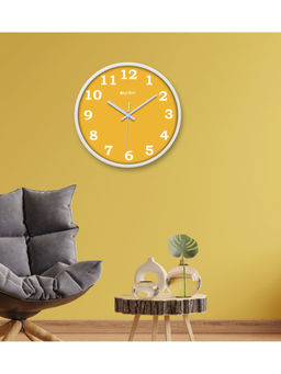 Olive Tree - Yellow Plastic Wall Clock