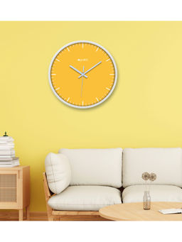 Olive Tree - Yellow Plastic Wall Clock
