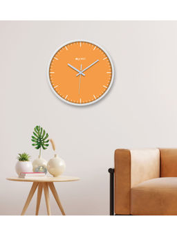 Olive Tree - Orange Plastic Wall Clock