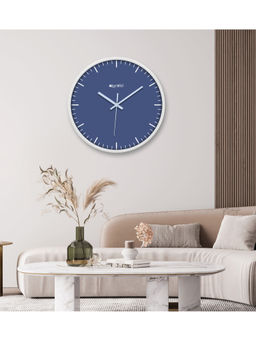 Olive Tree - Navy Blue Plastic Wall Clock