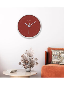 Olive Tree - Maroon Plastic Wall Clock