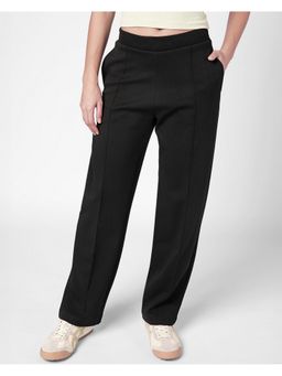 Bewakoof - Women's Jet Black Solid Track Pant