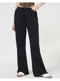 Bewakoof - Women's Jet Black Bootcut Track Pant