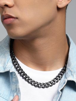 French Accent - Men's The Bijou Chain Midnight Black Necklace