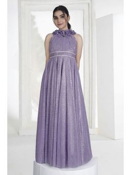 Lagorii - Lavender Floral Embellished Party Gown