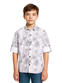 CHARCHIT - Boys Full Sleeves Floral Printed Casual Shirt