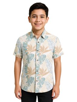 CHARCHIT - Boys Half Sleeves Floral Printed Casual Shirt