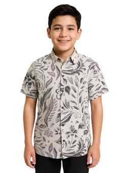 CHARCHIT - Boys Half Sleeves Floral Printed Casual Shirt