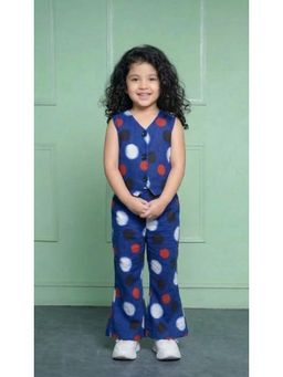 Titrit - Printed Sleeveless Cotton Co-Ord Set - Blue