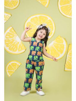 Titrit - Printed Sleeveless Cotton Co-Ord Set - Green