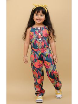 Titrit - Printed Sleeveless Cotton Co-Ord Set - Multi-Color