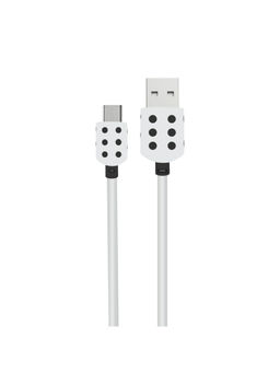 Portronics - Konnect Dice POR-1052, 2.4A 1Meter Micro USB Cable (White)
