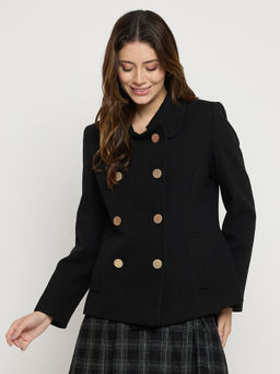 Madame - Womens Polyester Solid Black Jacket