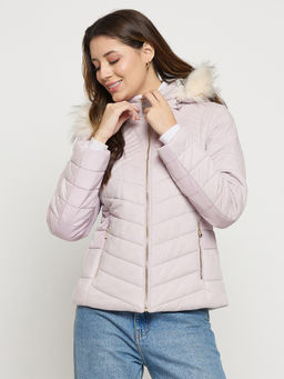 Madame - Womens Polyester Solid Mauve Jacket