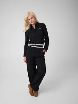 Guess - Womens Polyester Blend Solid Black Jacket