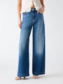 Guess - Womens Cotton Blend Solid Blue Jeans