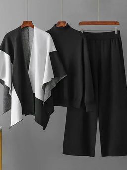 MISS MOSA BY AKANKSHA - Black Wool Blend Full Sleeves Co-Ord Set