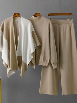 MISS MOSA BY AKANKSHA - Beige Wool Blend Full Sleeves Co-Ord Set