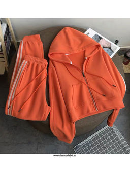 MISS MOSA BY AKANKSHA - Orange Cotton Blend Full Sleeves Co-Ord Set