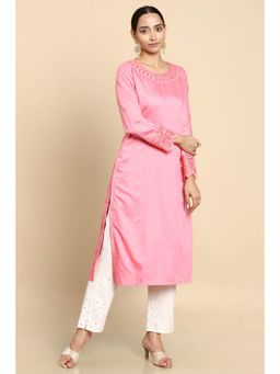 Soch - Women Pink Sequined Kurta
