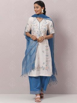 Biba - White Straight Suit Set (Set of 3)