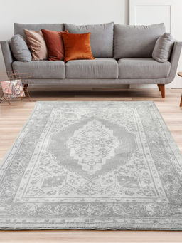 Saral Home - Grey Microfiber Carpet -150x210 cm