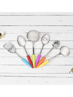 Kookee - 7 Piece Stainless Steel Kitchen Tool Set with Stand