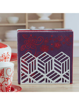 Kookee - White Metal Freestanding Tissue & Napkin Holder