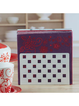 Kookee - White Metal Freestanding Tissue & Napkin Holder