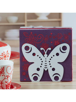 Kookee - White Metal Freestanding Tissue & Napkin Holder