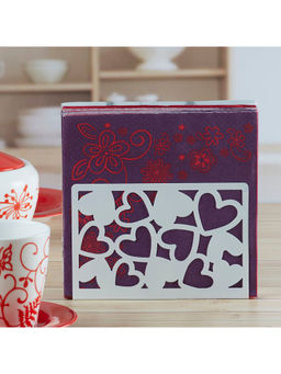 Kookee - White Metal Freestanding Tissue & Napkin Holder