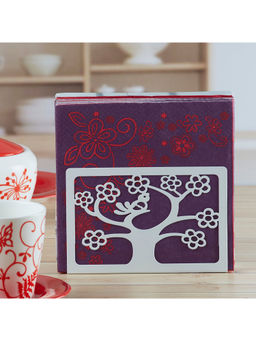 Kookee - White Metal Freestanding Tissue & Napkin Holder