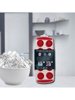 Kookee - Red Flexible Silicone Ice Cube Tray