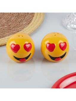 Kookee - Emoji Salt & Pepper Shakers Set with Tray
