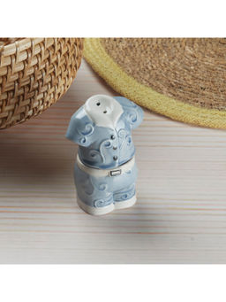 Kookee - Blue Ceramic Salt & Pepper Shakers Set with Tray