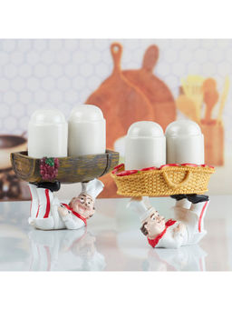 Kookee - Polyresin Chef Salt & Pepper Shakers (Set Of 2)