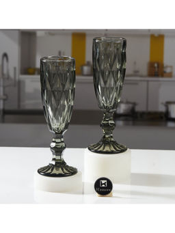 Kookee - Grey Crystal Wine Glass (Set Of 2)