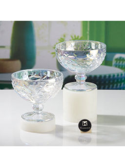Kookee - Transparent Crystal Glass Dessert Cups (Set Of 2)